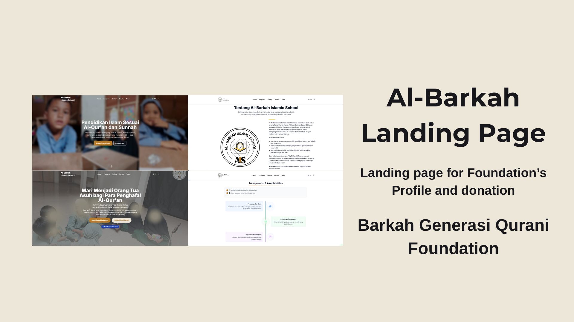 Al-Barkah Foundation Landing Page